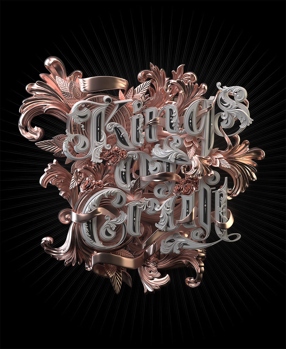 Кэтт Пхатт (Katt Phatt) 3D Typography