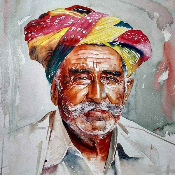 Раджкумар Стхабати (Rajkumar Sthabathy) художник акварелист из Индии