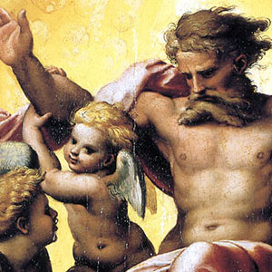 Рафаэль Санти (Raffaello Santi) – Видение Иезекииля (1518 г.)
