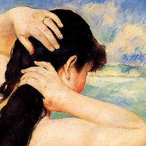 Пьер Огюст Ренуар (Pierre-Auguste Renoir) Обнаженная собирает волосы