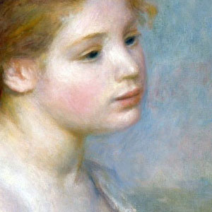 Пьер Огюст Ренуар (Pierre-Auguste Renoir) Молодая девушка с ромашками