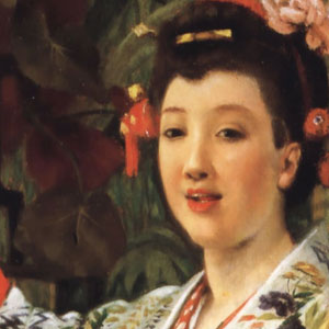 Джеймс (Жак-Жозеф) Тиссо (Jacques-Joseph Tissot) Молодая леди в платье с японскими орнаментами