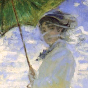 Оскар Клод Моне (Oscar-Claude Monet) - Женщина с зонтиком (Камилла Моне и сын Жан). 1875 г.