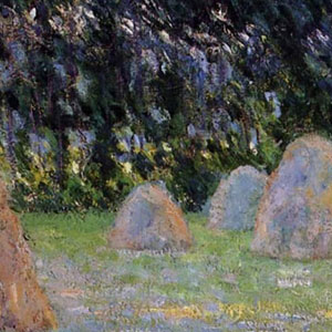 Оскар Клод Моне (Oscar-Claude Monet) - Луг со стогами сена близ Живерни. 1885 г.