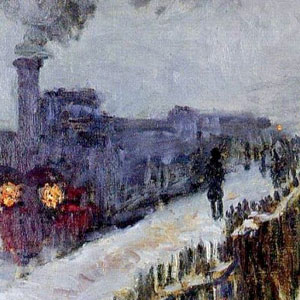 Оскар Клод Моне (Oscar-Claude Monet) - Поезд в снегу. 1875 г.