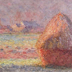 Оскар Клод Моне (Oscar-Claude Monet) - Стога сена. Иней. Рассвет.