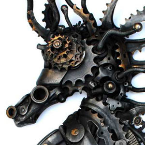 Алан Уильямс (Alan Williams) - скульптура из металлолома
