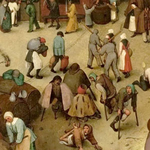 Питер Брейгель Старший (Pieter Bruegel de Oude)  Битва Поста и Масленицы 1559г.
