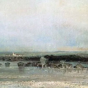 Алексей Кондратьевич Саврасов (A Savrasov) Разлив Волги под Ярославлем 1871 г.