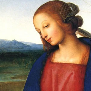 Пьетро Перуджино (Pietro Perugino) Дева с младенцем и ангелом.