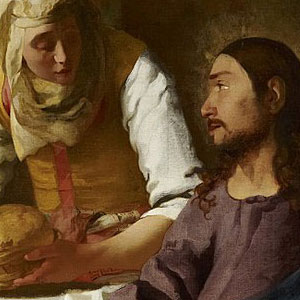 Ян Вермеер Дельфтский (Jan Vermeer van Delft) - Христос в доме Марфы и Марии