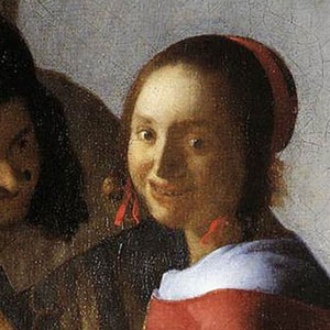 Ян Вермеер Дельфтский (Jan Vermeer van Delft) - Девушка с бокалом вина