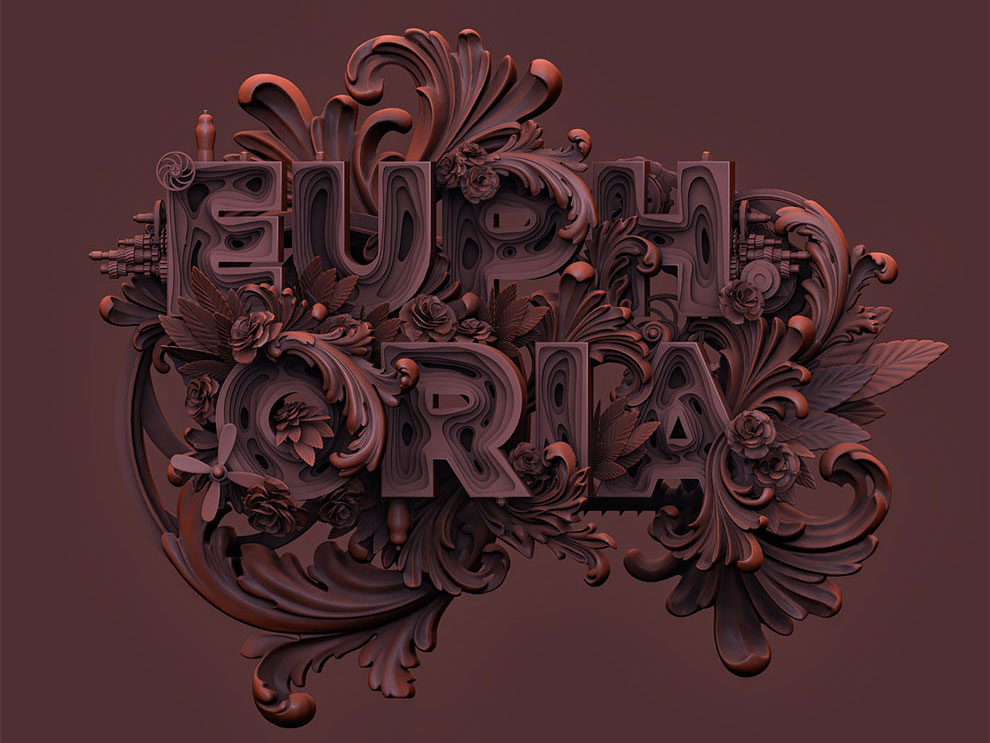 Кэтт Пхатт (Katt Phatt) 3D Typography