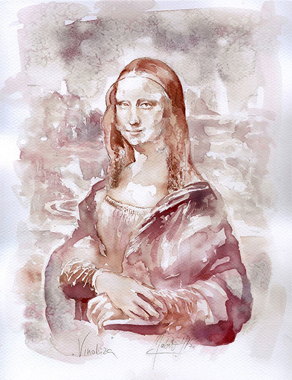 Саня Янкович (Sanja Jankovic) - картины вином.