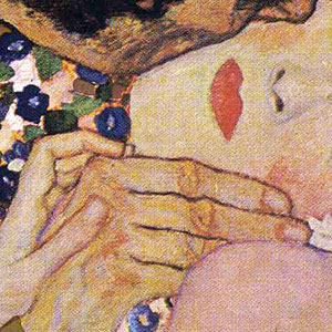 Густав Климт (Gustav Klimt) – Поцелуй, фрагмент