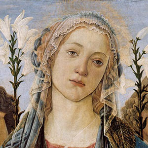 Сандро Боттичелли (Sandro Botticelli) - Мадонна с младенцем и поющие ангелы (1477)