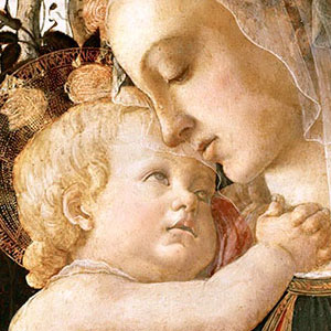 Сандро Боттичелли (Sandro Botticelli) - Мадонна с Младенцем и Иоанном Крестителем