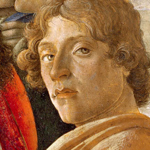 Сандро Боттичелли (Sandro Botticelli) - Поклонение волхвов - фрагмент (автопортрет)