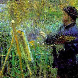 Пьер Огюст Ренуар (Pierre-Auguste Renoir) Моне пишет свой сад в Аржентей