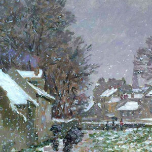 Оскар Клод Моне (Oscar-Claude Monet) - Снег в Аржантее.