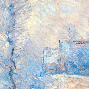 Оскар Клод Моне (Oscar-Claude Monet) - Живерни в снегу.