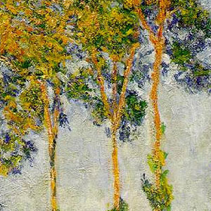 Оскар Клод Моне (Oscar-Claude Monet) - Тополя. Осень.