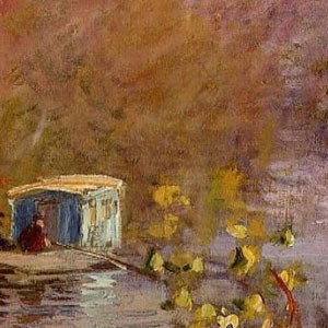 Оскар Клод Моне (Oscar-Claude Monet) - Лодка-студия 1876 г.