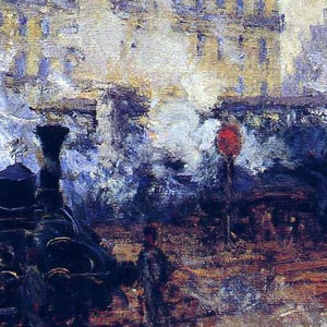 Оскар Клод Моне (Oscar-Claude Monet) - Европейский мост, вокзал Сен-Лазар. 1877 г.
