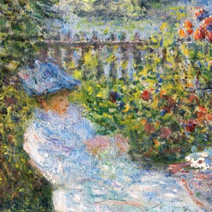 Оскар Клод Моне (Oscar-Claude Monet) - Алиса Ошеде в саду. 1881 г.