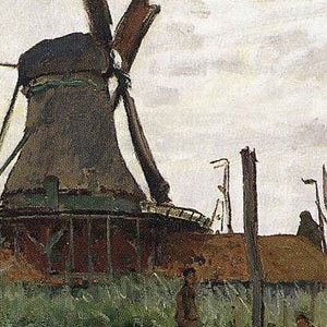 Оскар Клод Моне (Oscar-Claude Monet) - Мельница в Зандаме. 1871 г.