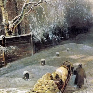 Алексей Кондратьевич Саврасов (A Savrasov) Зимний пейзаж. Москва.1873 г.