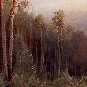 Алексей Кондратьевич Саврасов (A Savrasov) Летний пейзаж с соснами у реки. 1878 г.