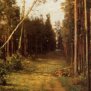 Алексей Кондратьевич Саврасов (A Savrasov) Просека в сосновом лесу. 1883 г.