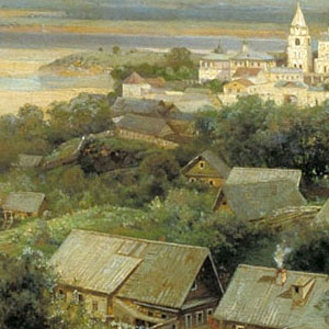 Алексей Кондратьевич Саврасов (A Savrasov) Печерский монастырь на Волге под Нижним Новгородом 1871 г.
