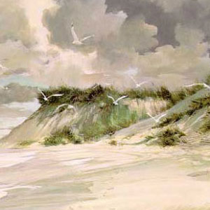 Кэролин Блиш (Carolyn Blish) - акварель Vanishing Dunes 