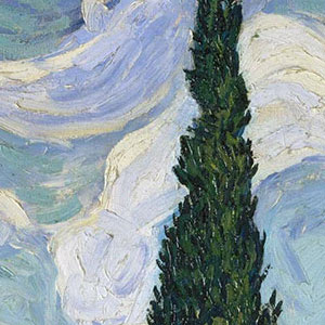 Винсент Ван Гог (Vincent van Gogh) Пшеничное поле с кипарисом