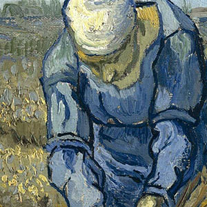 Винсент Ван Гог (Vincent van Gogh) Крестьянка, вяжущая снопы