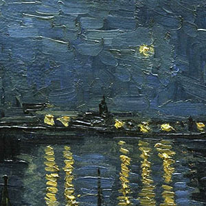 Винсент Ван Гог (Vincent van Gogh)  Звездная ночь над Роной