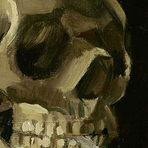 Винсент Ван Гог (Vincent van Gogh) Голова скелета с горящей сигаретой 1886 г.
