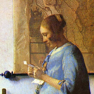 Ян Вермеер Дельфтский (Jan Vermeer van Delft) - Женщина, читающая письмо