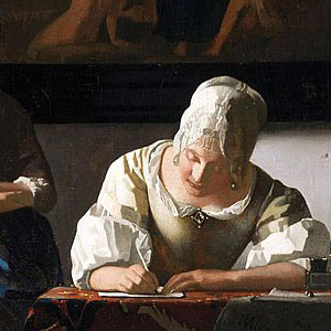 Ян Вермеер Дельфтский (Jan Vermeer van Delft) - Дама, пишущая письмо, со своей служанкой